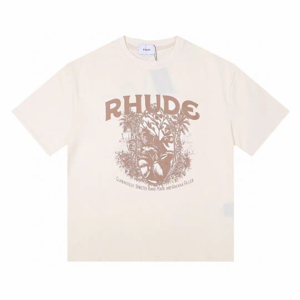Rhude Floral Print Short Sleeve T-Shirt